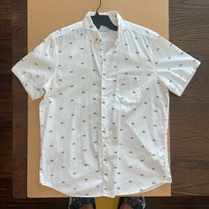 Vintage Steven Alan planet Saturn print shirt